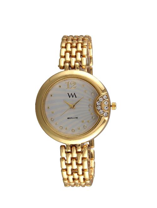 Watch Me White Dial Gold Metal Watch for Women WMAL-307-G - 14918666 - Very Small Image - 1
