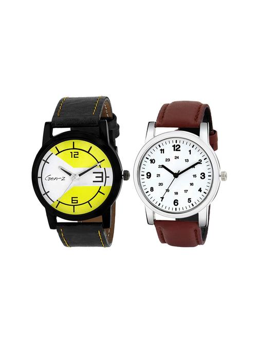 GEN-Z Combo of two Classic and Yellow Watches - 14918922 - Standard Image - 1