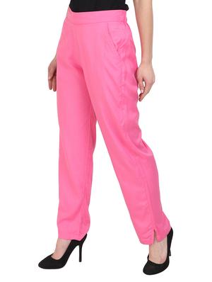 pink viscose straight palazzo - 14918944 - Standard Image - 2