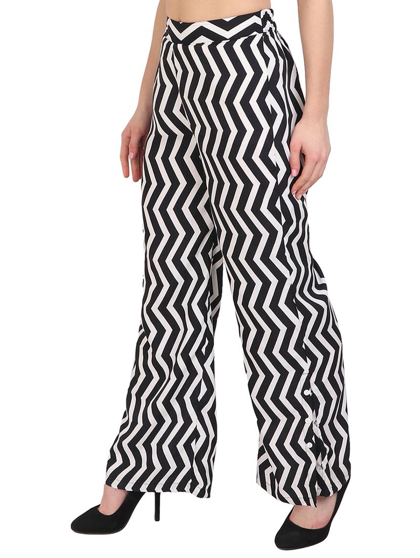 black printed crepe palazzo - 14918961 - Zoom Image - 2