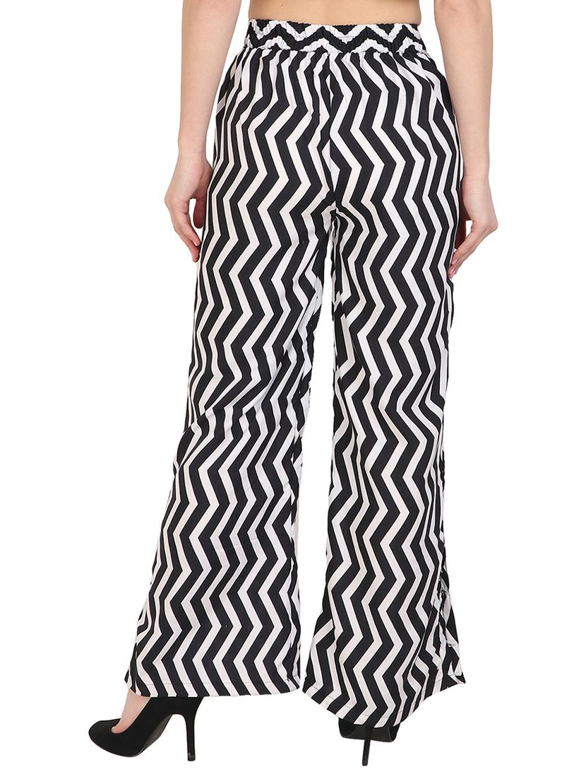 black printed crepe palazzo - 14918961 - Zoom Image - 3