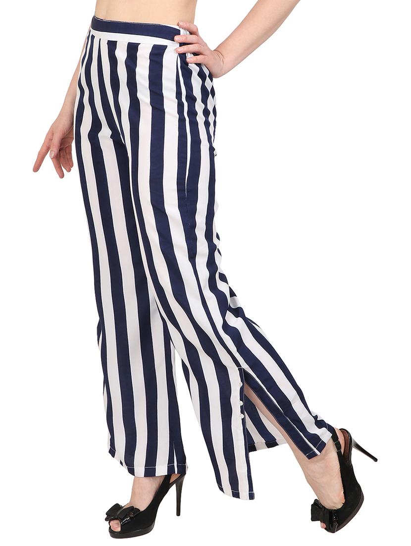 multi colored crepe palazzos - 14919021 - Zoom Image - 2