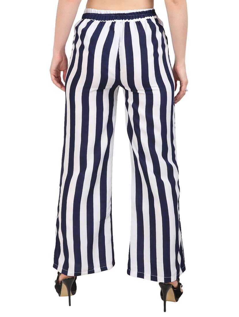 multi colored crepe palazzos - 14919021 - Zoom Image - 3