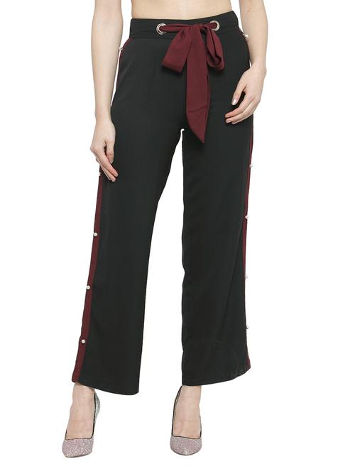 solid black embellished palazzo - 14919723 - Standard Image - 1