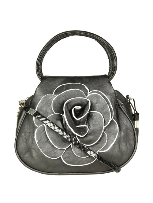 Black leatherette sling bag - 14919864 - Very Small Image - 1