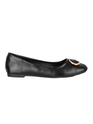 black fabric slip on ballerina - 14920197 - Standard Image - 2