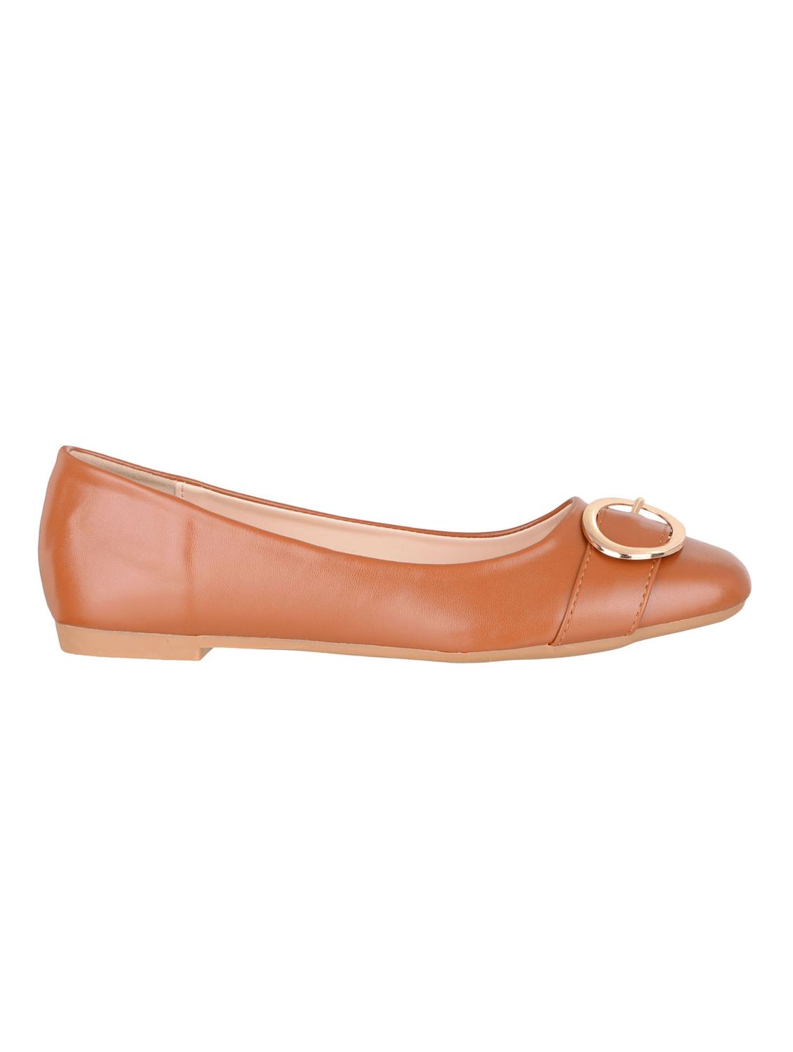 tan fabric slip on ballerina - 14920198 - Zoom Image - 2