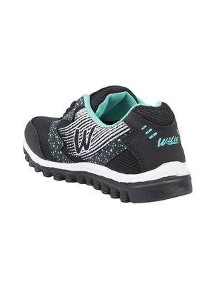 black mesh laceup sports shoes - 14920468 - Standard Image - 3