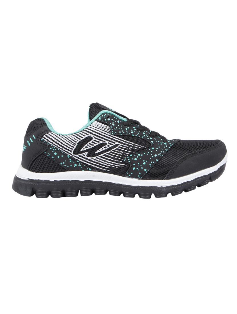 black mesh laceup sports shoes - 14920468 - Zoom Image - 2