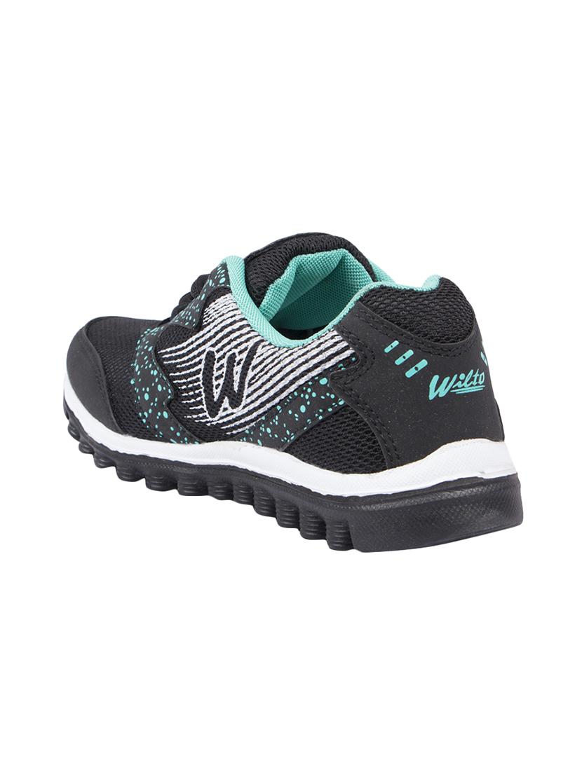 black mesh laceup sports shoes - 14920468 - Zoom Image - 3