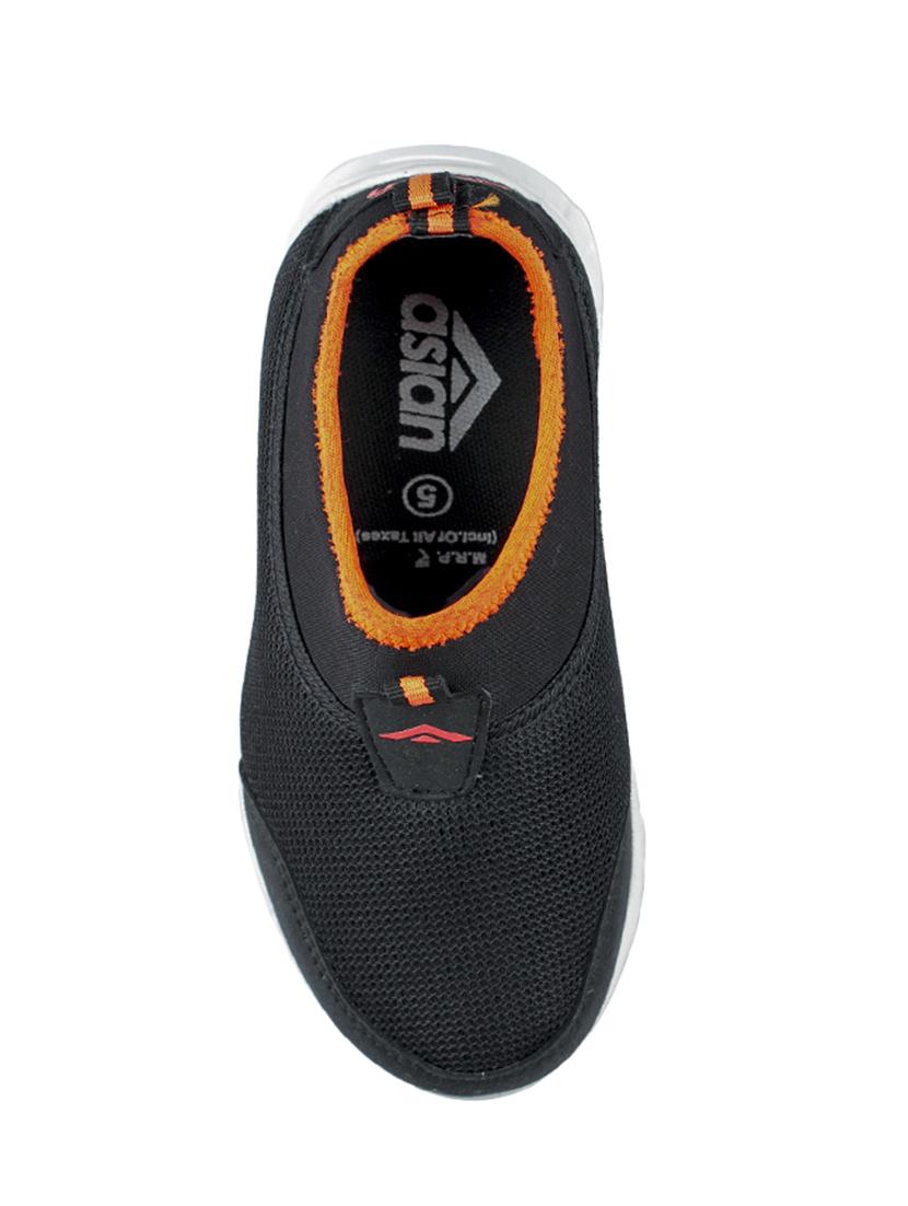 black mesh slip on sports shoes - 14920470 - Zoom Image - 4