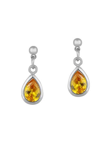 yellow brass drop earrings - 14920547 - Very Small Image - 1