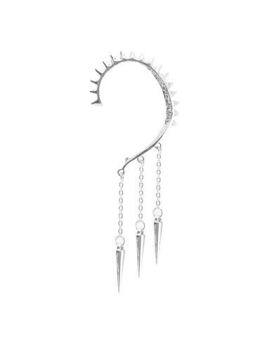 silver metal cuff earrings - 14920855 - Very Small Image - 1
