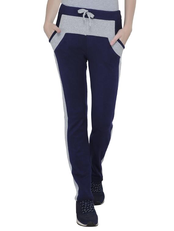 navy blue cotton track pants - 14920994 - Zoom Image - 1