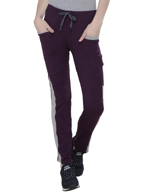 purple cotton track pants - 14921001 - Standard Image - 1