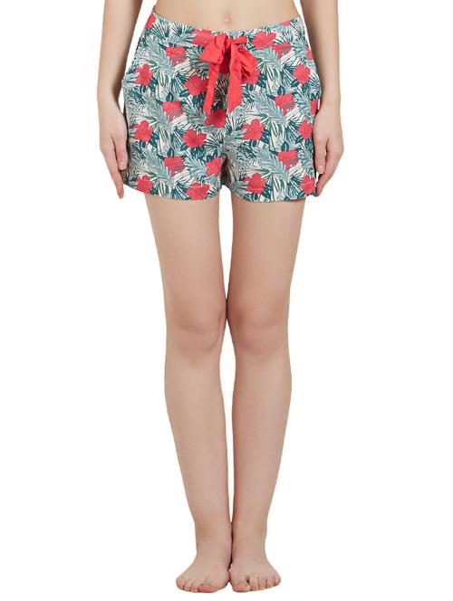 multicolored printed sleepwear shorts - 14921323 - Standard Image - 1