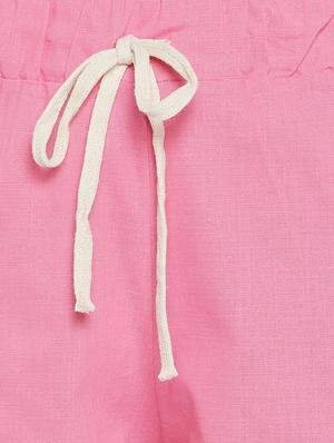 solid pink cotton shorts - 14921410 - Standard Image - 4