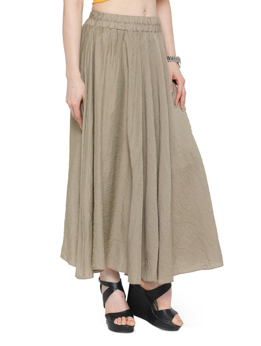 beige chiffon maxi skirt - 14921477 - Zoom Image - 3
