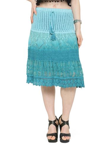 blue ombre chiffon a-line skirt - 14921484 - Very Small Image - 1
