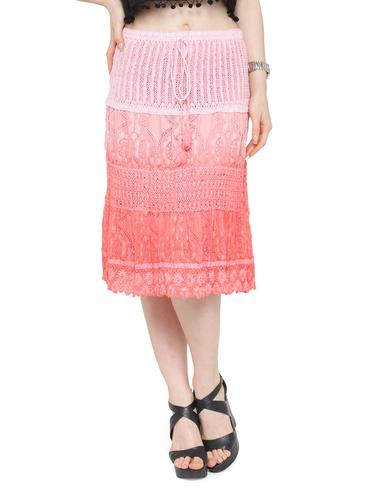 pink ombre chiffon a-line skirt - 14921485 - Very Small Image - 1