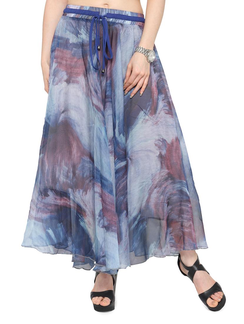 multi colored chiffon maxi skirt - 14921491 - Zoom Image - 1