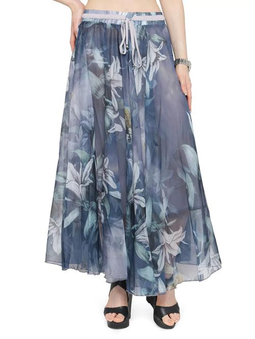 multi colored chiffon maxi skirt - 14921492 - Standard Image - 1