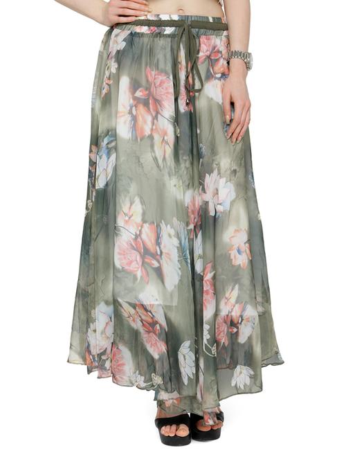 multi colored chiffon maxi skirt - 14921495 - Standard Image - 1