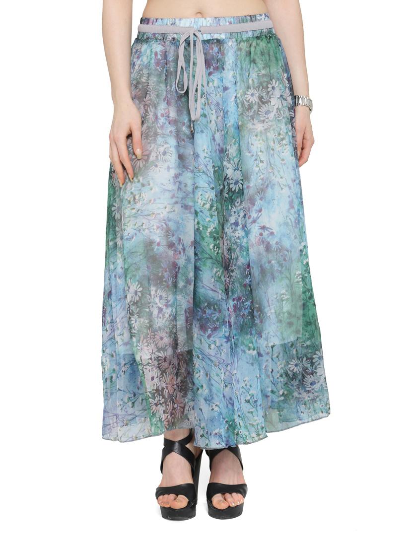 multi colored chiffon maxi skirt - 14921502 - Zoom Image - 1