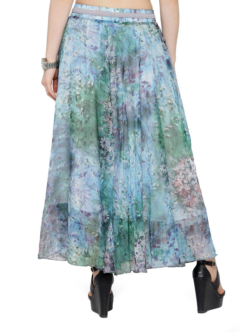 multi colored chiffon maxi skirt - 14921502 - Zoom Image - 3