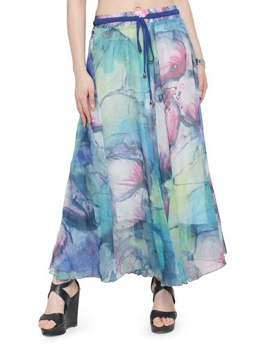 multi colored chiffon maxi skirt - 14921503 - Very Small Image - 1