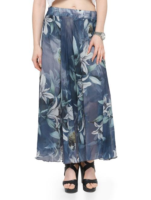 multi colored chiffon maxi skirt - 14921505 - Standard Image - 1