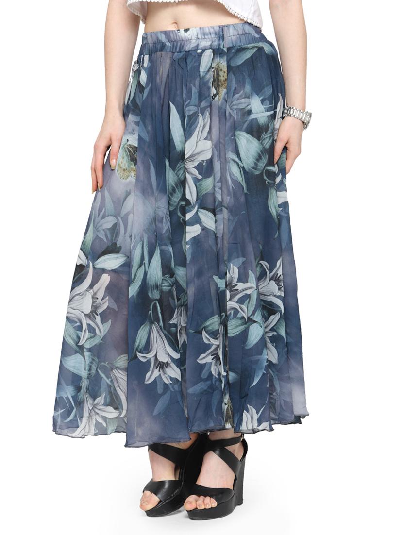 multi colored chiffon maxi skirt - 14921505 - Zoom Image - 2
