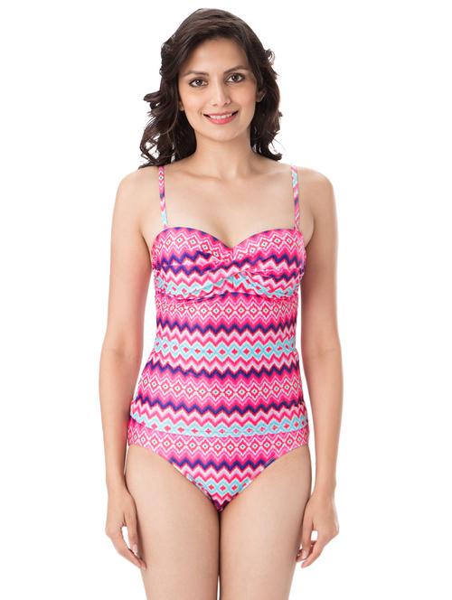 pink printed swimsuit - 14921554 - Standard Image - 1