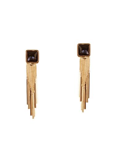 gold metal drop earrings - 14921572 - Very Small Image - 1