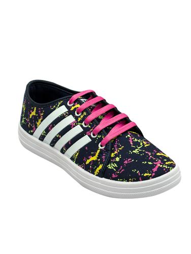 blue fabric laceup sneakers - 14921835 - Very Small Image - 1