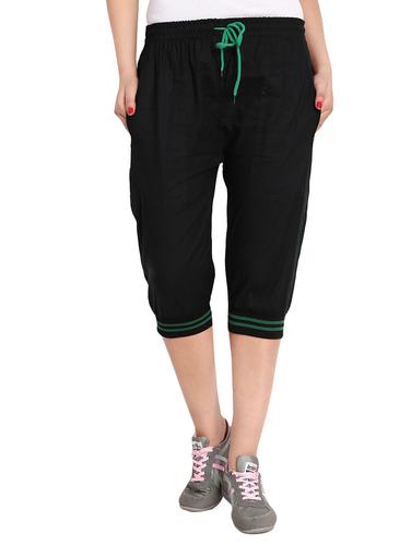 solid black cotton capri - 14921927 - Very Small Image - 1