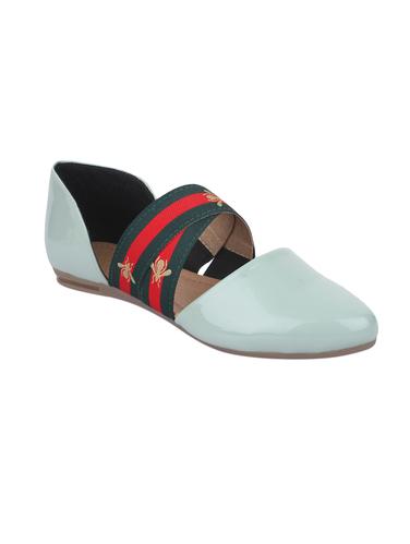 green suede slip on ballerina - 14922640 - Very Small Image - 1