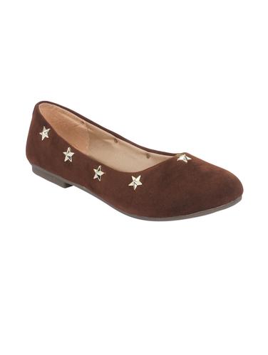 brown suede slip on ballerina - 14922649 - Very Small Image - 1