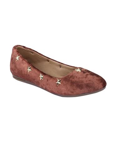 brown suede slip on ballerina - 14922656 - Very Small Image - 1