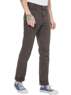 brown cotton plain jeans - 14922790 - Standard Image - 2