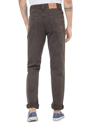 brown cotton plain jeans - 14922790 - Standard Image - 3