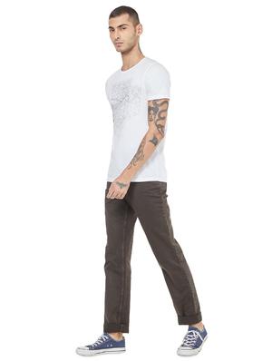 brown cotton plain jeans - 14922790 - Standard Image - 4