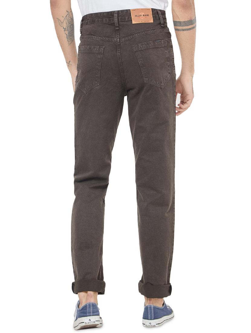 brown cotton plain jeans - 14922790 - Zoom Image - 3