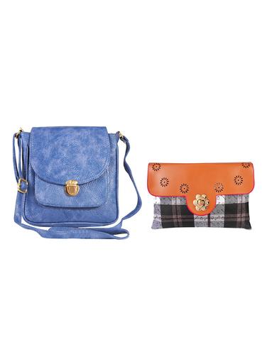 multi colored leatherette combo handbag - 14923283 - Very Small Image - 1