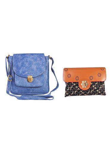 multi colored leatherette combo handbag - 14923288 - Very Small Image - 1