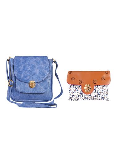multi colored leatherette combo handbag - 14923293 - Very Small Image - 1