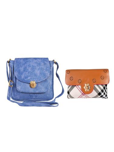 multi colored leatherette combo handbag - 14923298 - Very Small Image - 1