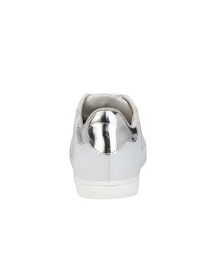 white leatherette lace up sneaker - 14923767 - Standard Image - 4
