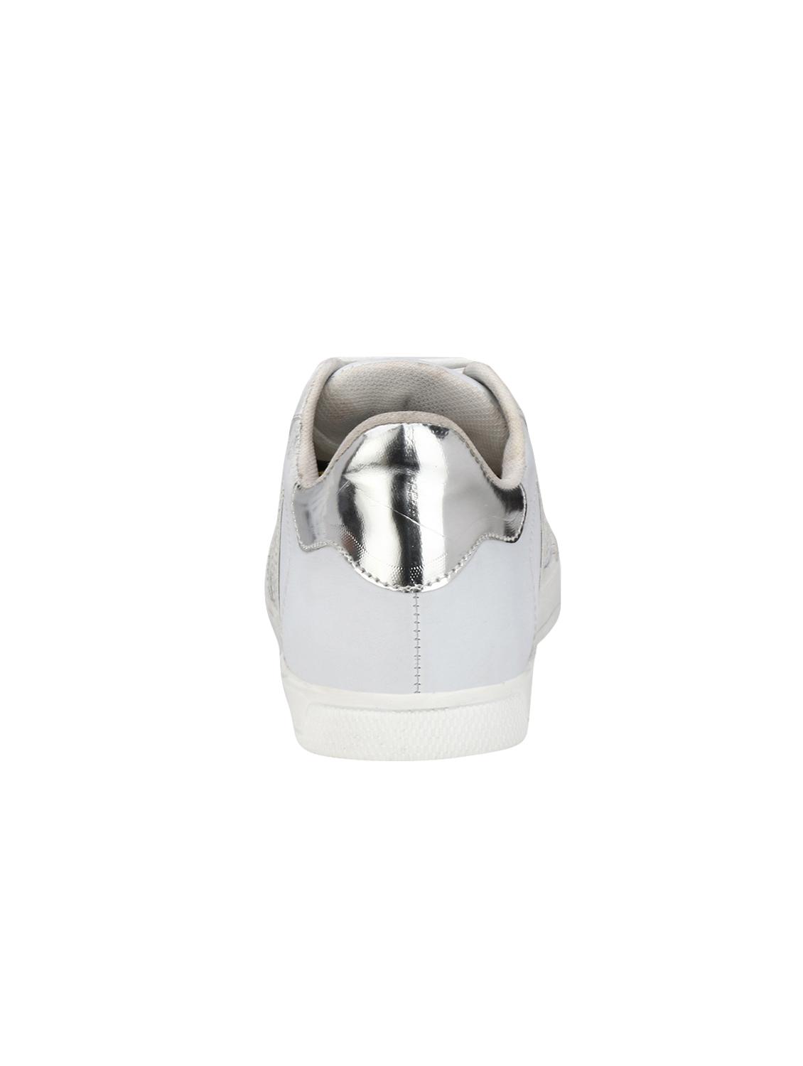 white leatherette lace up sneaker - 14923767 - Zoom Image - 4