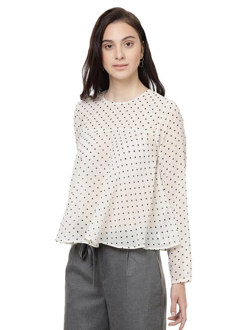 polka dotted a-line top - 14923851 - Standard Image - 1